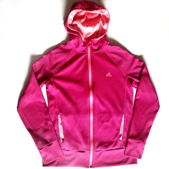 adidas pink and orange sweater